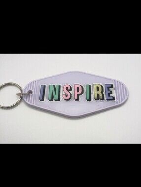 INSPIRE Pastel Purple Retro Motel Keychain
